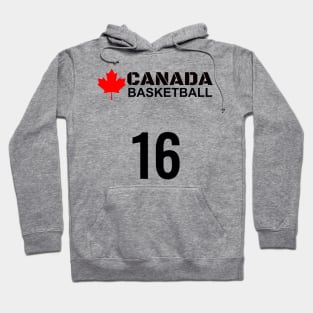 Canada Basketball Number 16 Design Gift Idea Hoodie